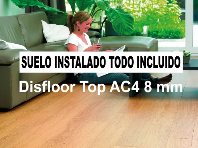 Imagen TARIMA FLOTANTE TOP AC4/8MM TODO INCLUIDO