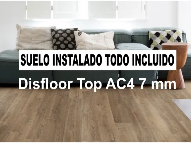 Imagen TARIMA FLOTANTE TOP AC4/7MM TODO INCLUIDO